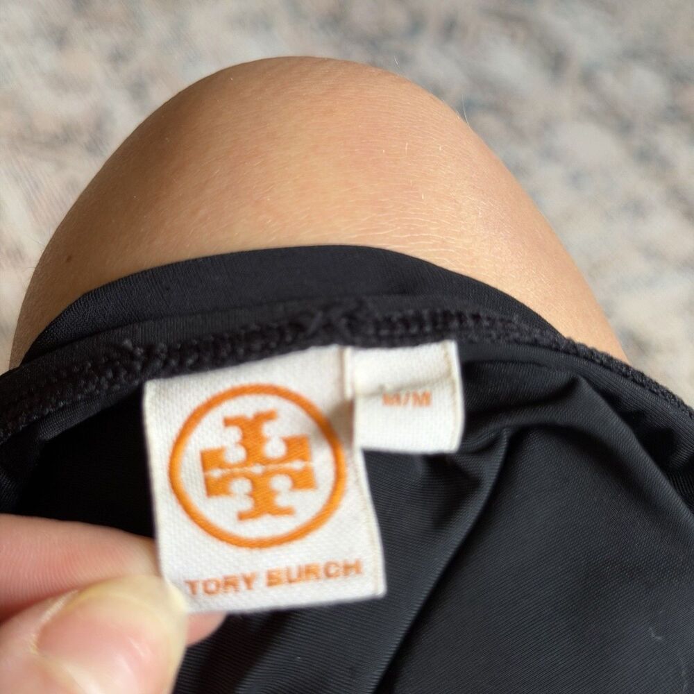 TORY BURCH One-Piece Swimsuit Black Women's Size Padded Bikini Sweetheart M - Picture 4 of 15